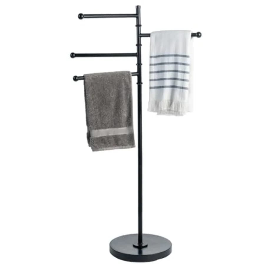 Portasciugamani da piscina alto 1,2 m, da esterno, autoportante, con 4 barre girevoli, per interni, spa, vasca idromassaggio, accessori e portaoggetti