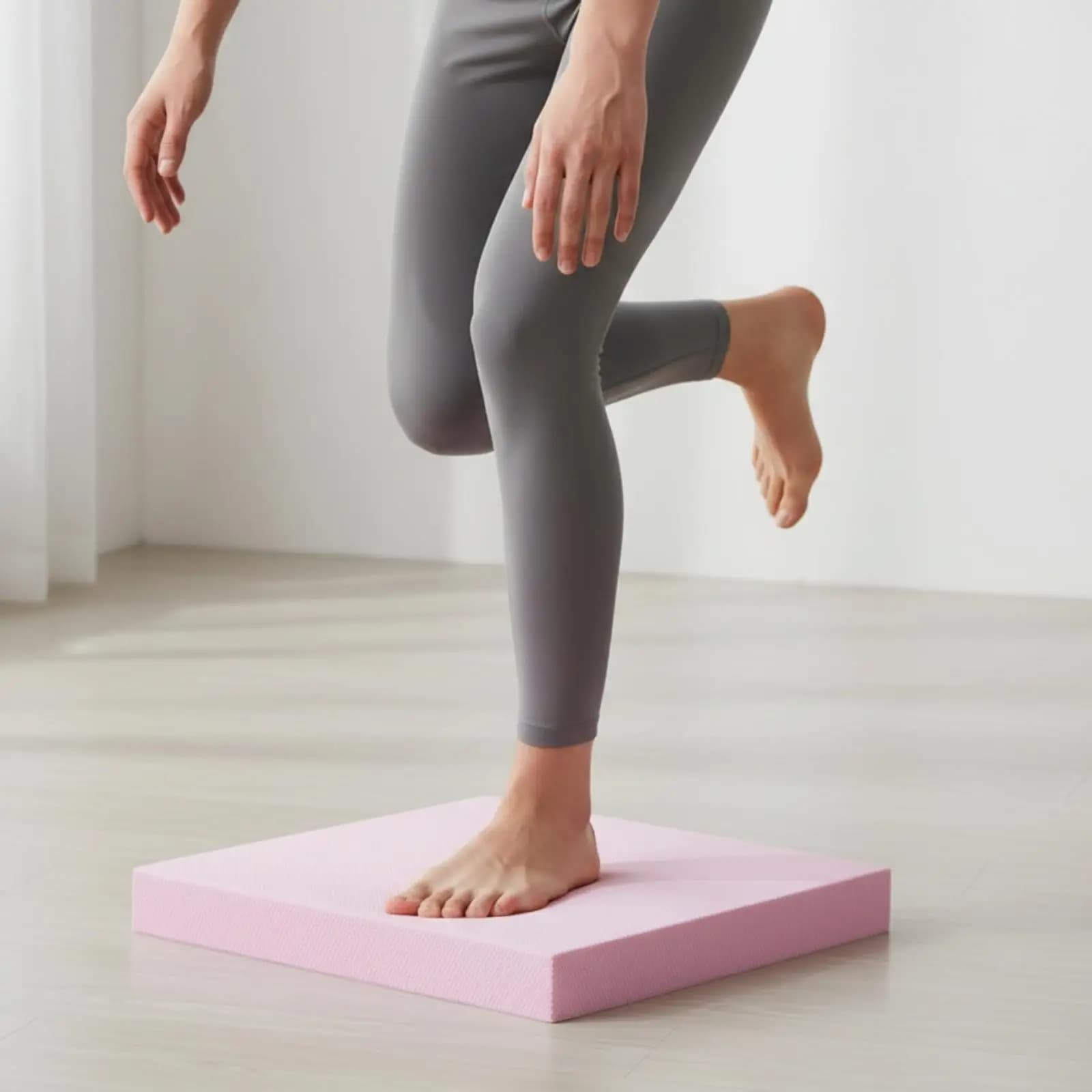 Balance Training Pad Thick TPE Balance Cushion Springy Support Exercise Pad for Strength Balance Recovery and Meditation