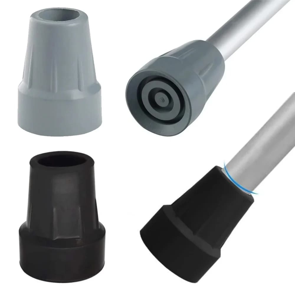 1Pc Black/Grey 19mm/22mm Footwear for Walking Stick Rubber Head Moulding Accessories Trekking Replacement Shoe Tips