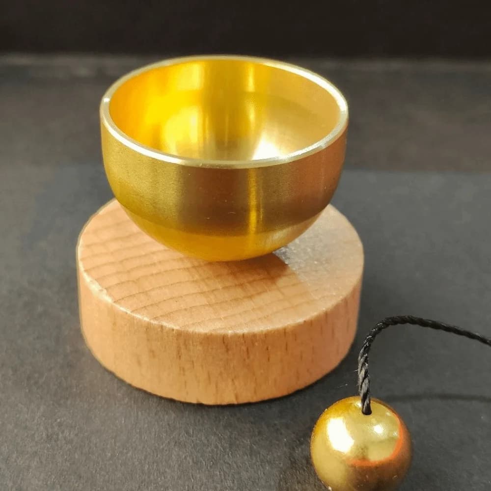 Mini Tibetan Singing Bowl Music with Storage Bag Copper Sound Bowl Relaxation Portable Tibet Sound Bowl Meditation Practice