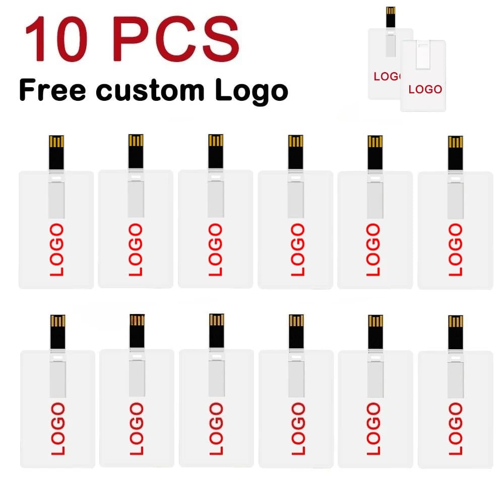 10 Pezzi/Lotto Chiavetta USB con Logo OEM Personalizzato 16GB 32GB 64GB, Articolo Promozionale, Souvenir, USB Personalizzato, Biglietti da Visita USB, Regalo Aziendale