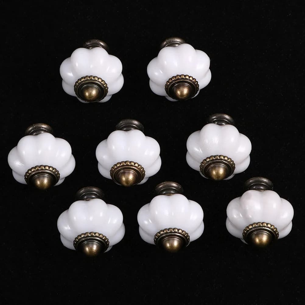 12Pcs Premium Ceramic Knobs for Drawers Cabinets Cupboards Wardrobe Desks Bookshelves Chests Fashion Stylish Home Upgrade