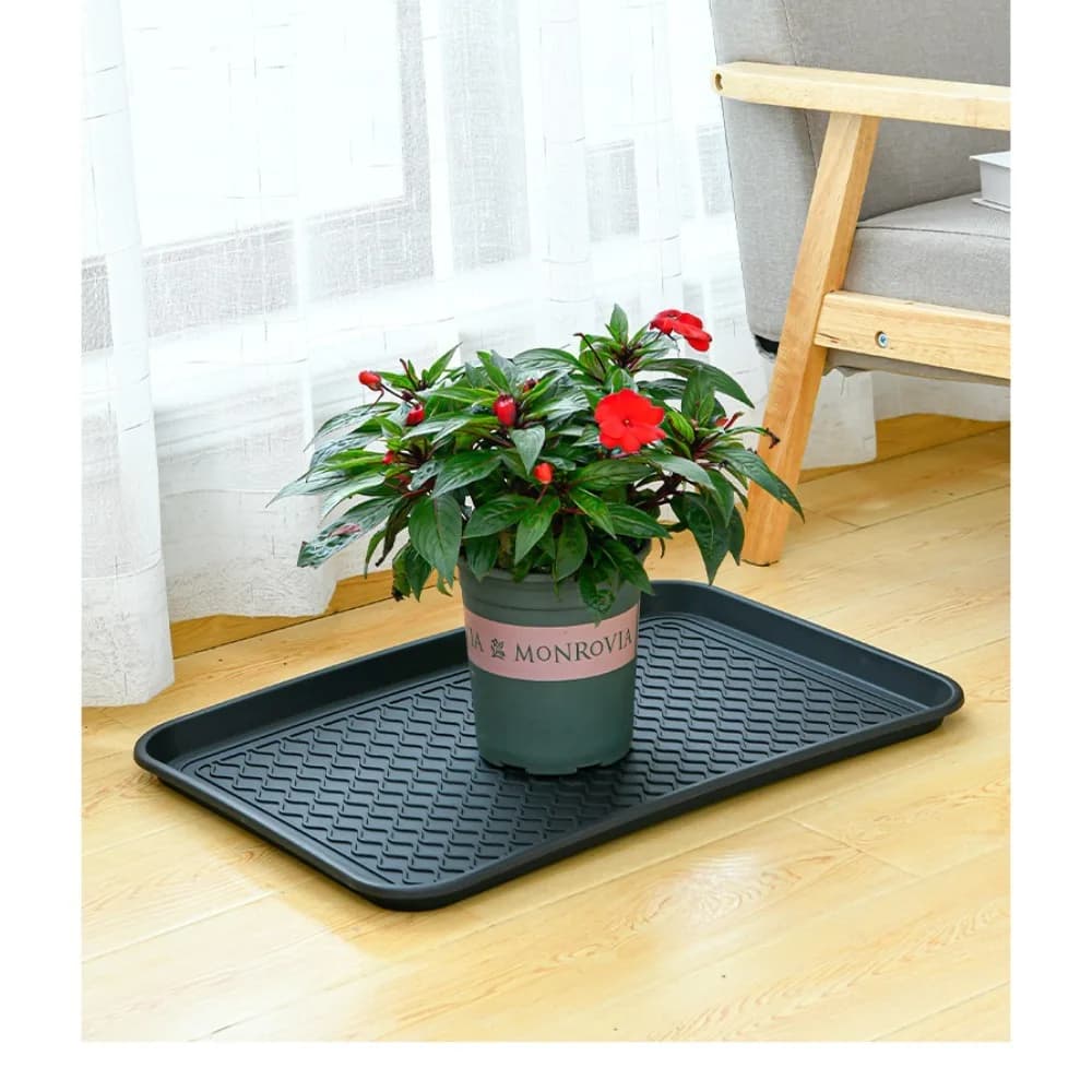 Multifunctional Plastic Tray Versatile Shoe Tray Plant Saucers Pet Food Mat Storage Tray For Miscellaneous Items Flower Pots