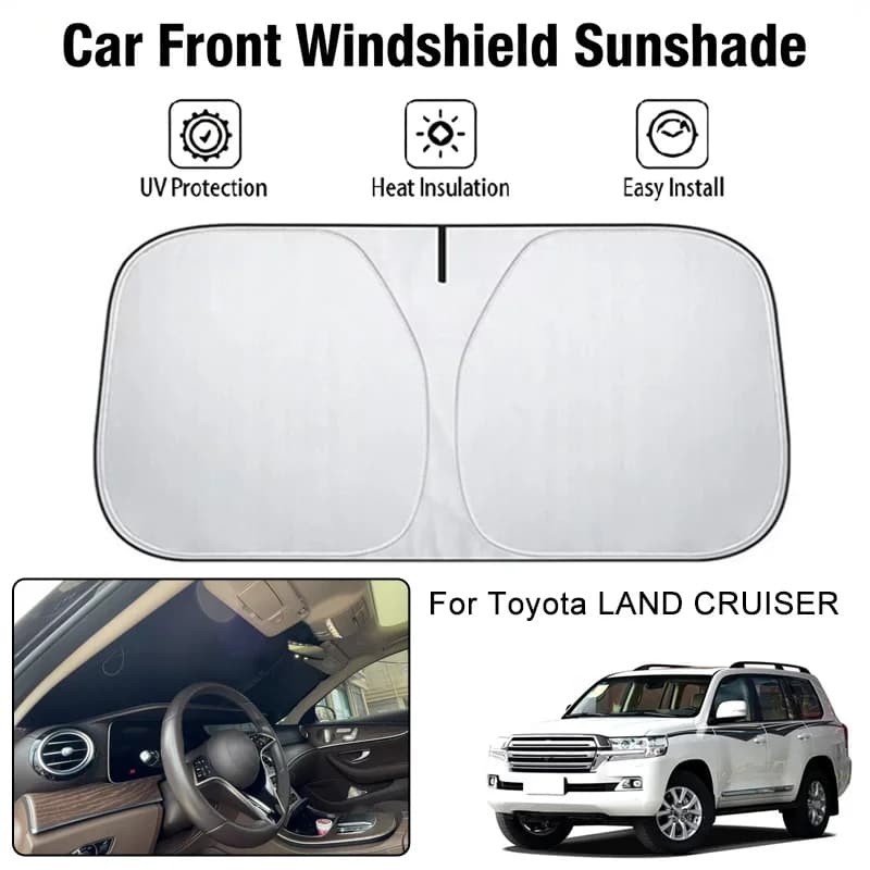 Copertura parasole per parabrezza anteriore per Toyota LAND CRUISER, blocco UV, isolamento termico, accessori per la protezione solare degli interni dell'auto
