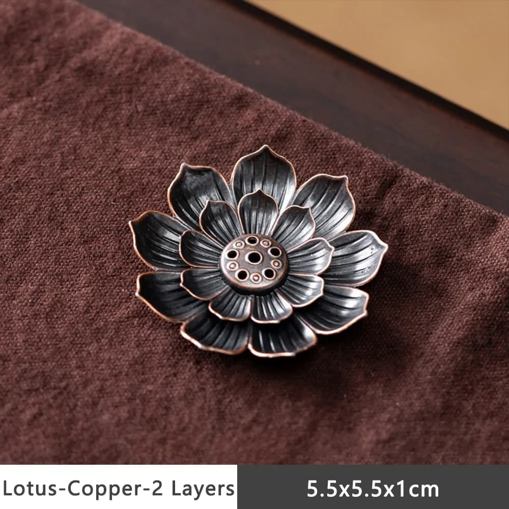 High Quality Alloy Incense Holder Multi-Hole Decorative Incense Stick Holder Lotus Shape Incense Burner Temples Home Office