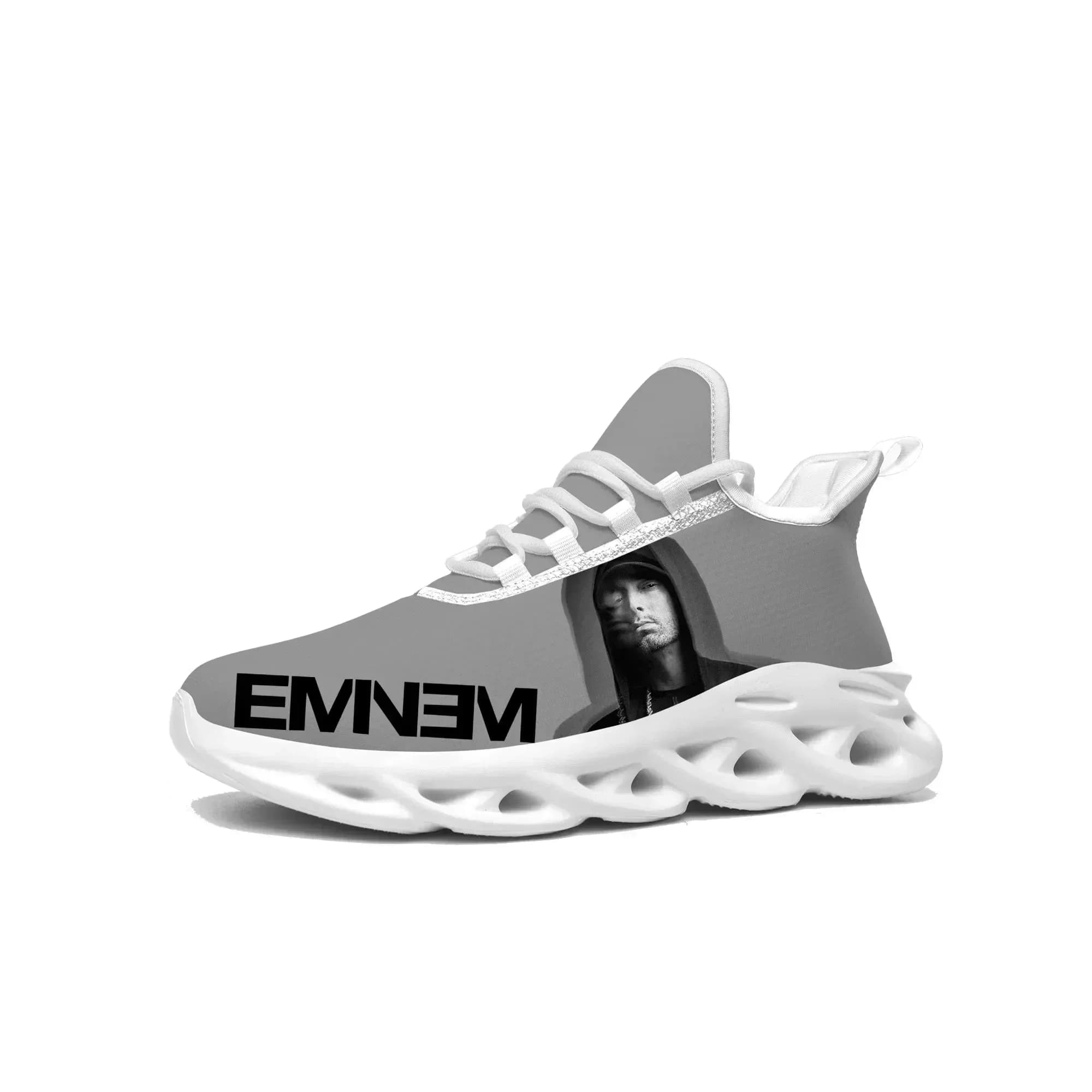 Eminem Hip Hop Rap Flats Sneakers Men Women's Running Shoes Sporty Sneaker High Custom Shoulder Mesh Footwear