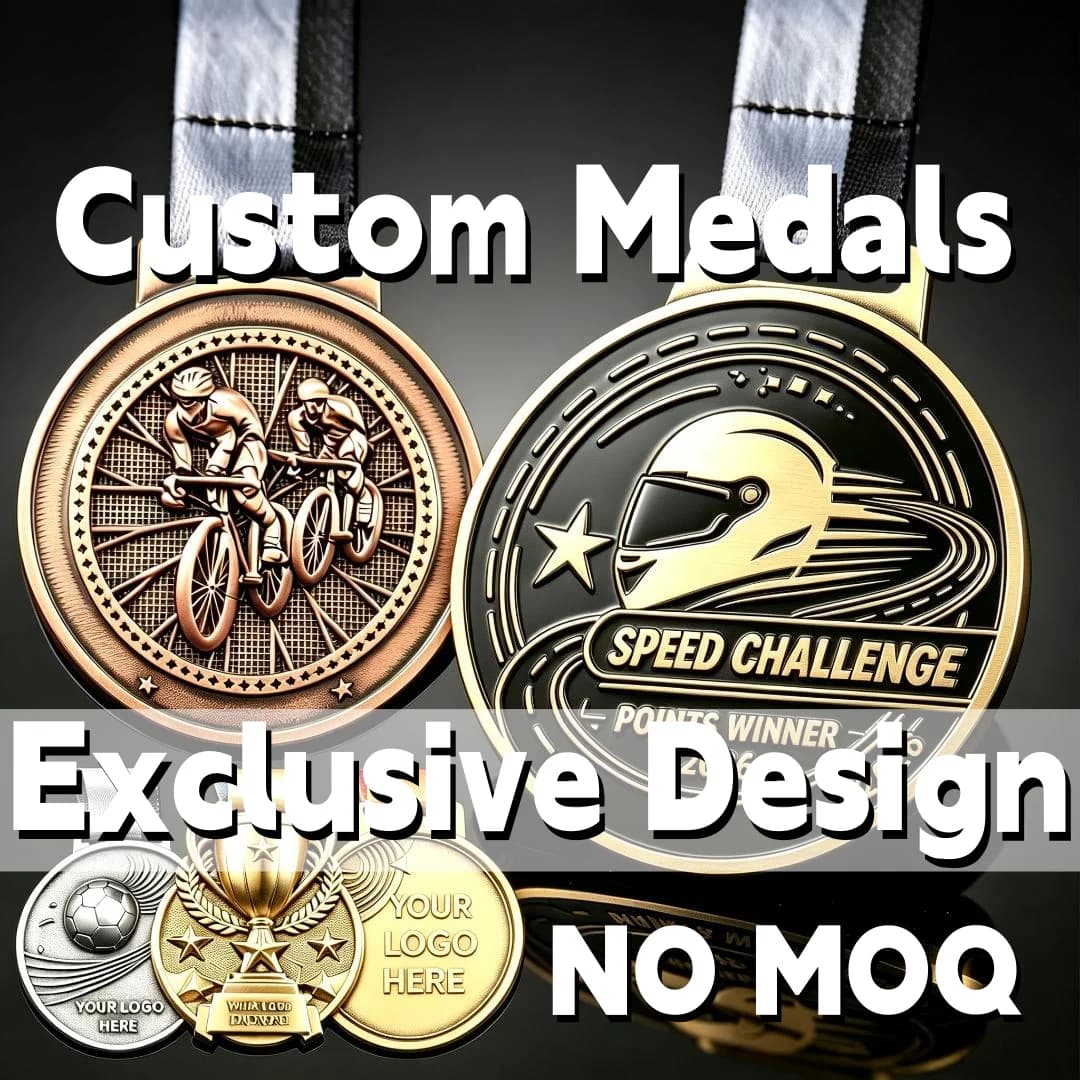 Medals and Trophy Custom Medallions Personalized Metal Award Medals for Cycling Football Sports Competition Souvenir Awards
