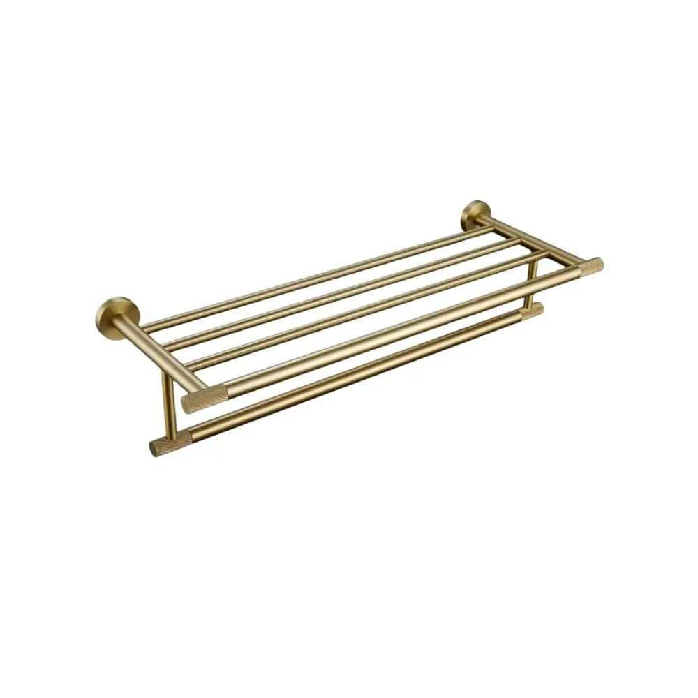 Set di Accessori Bagno in Ottone Zigrinato: Portasciugamani, Anello Portasciugamani, Gancio per Accappatoio, Porta Carta Igienica, Porta Scopino, Mensola, Elegante e Durevole, Personalizzabile