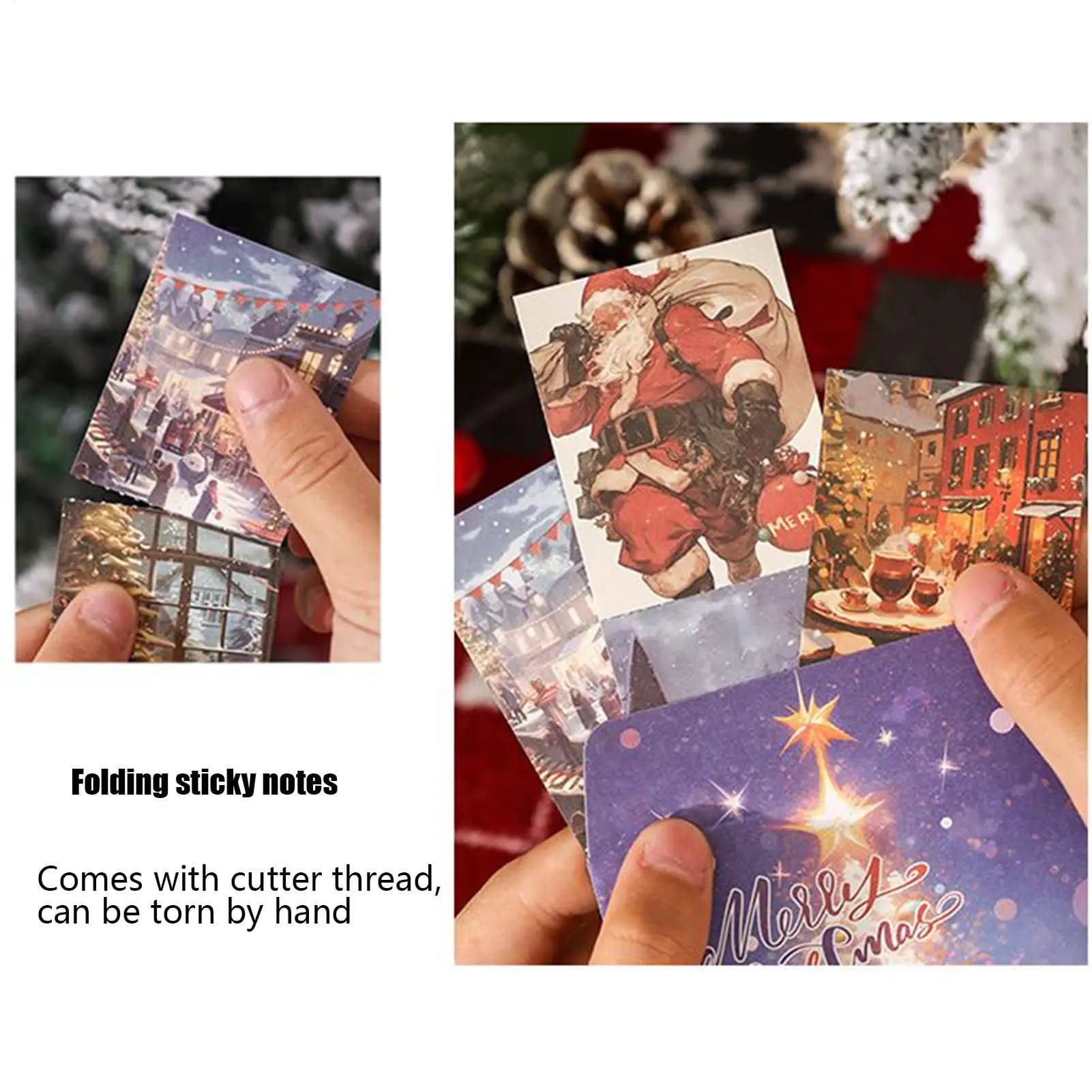 Christmas Stickers For Scrapbooking With Notebook Christmas Decals For Crafts With Sticky Notes Holiday Decals Kit For Scrapbook