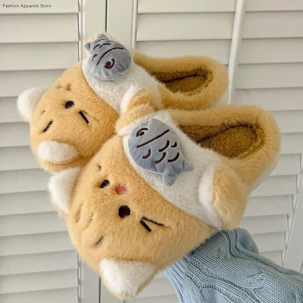 Slippers Animals Fashionable creative cartoons Women's soft Slippers Kawaii Bottom often Comfortable slides in winter plush Bedroom