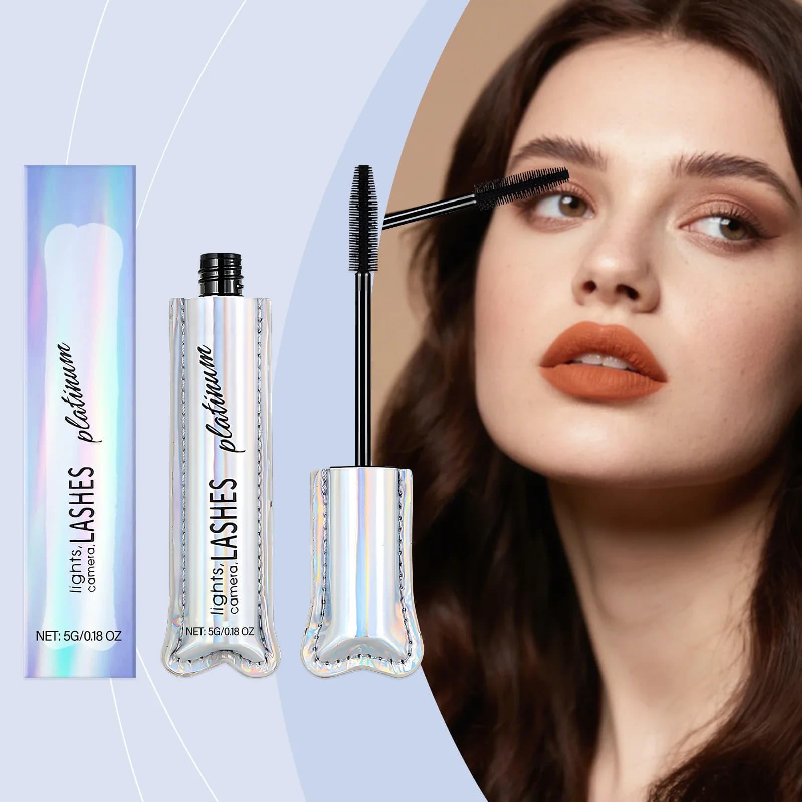 Mascara Nero Delicato Naturale Lunga Durata Effetto Ciglia Incurvate Anti-sbavature Leggero Portatile Trucco Occhi Quotidiano