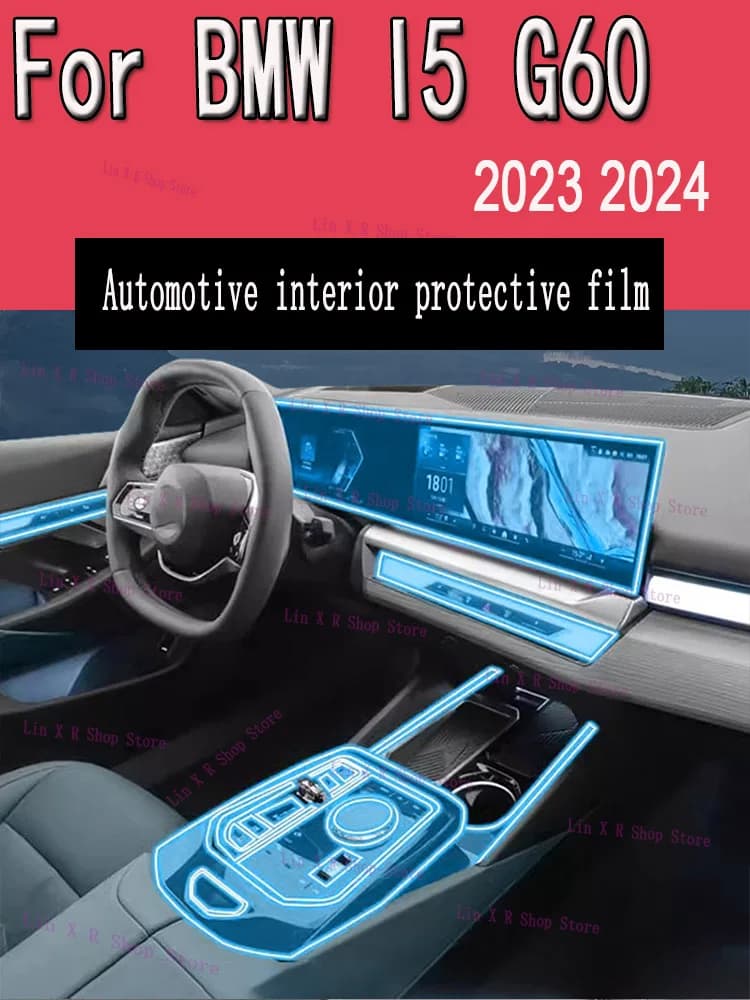 For BMW i5 G60 (2023-2024) Changing Panel Navigation Screen Interior Automotive TPU Protective Film Cover Anti-Graffio