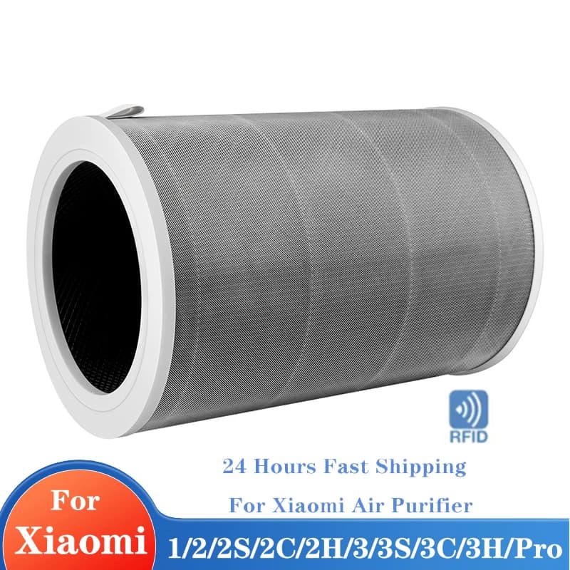 Filtro dell'aria per purificatore d'aria Xiaomi Mi 1 2 2S 2C 2H 3 3S 3C 3H Mijia, filtri di ricambio in carbonio HEPA, blu, verde, grigio, viola