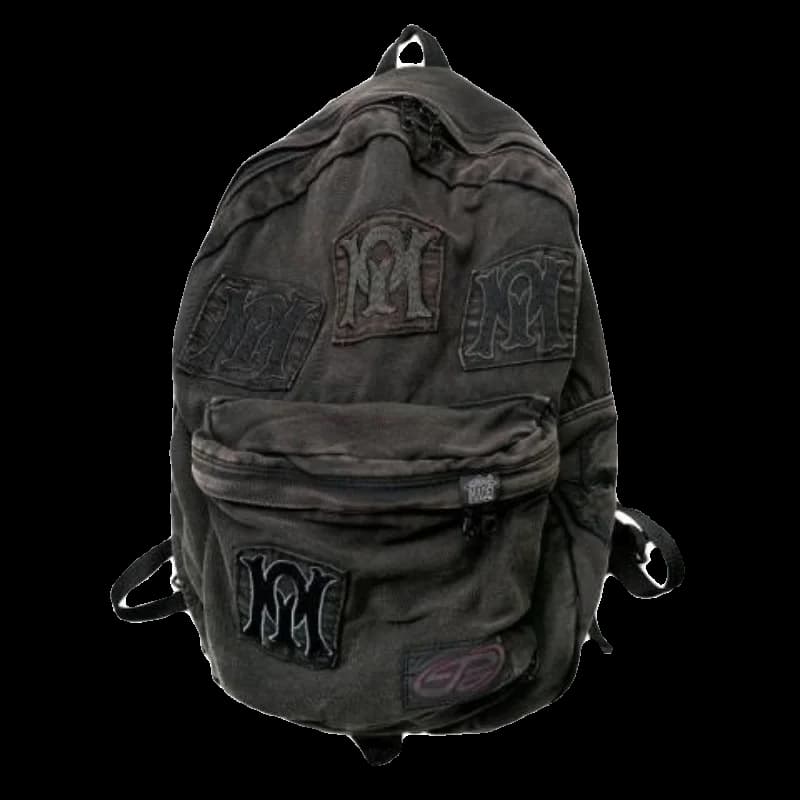 Zaini ricamati Y2k Zaini da scuola gotici vintage lavati da donna Design da uomo Mochila Zaino scolastico casual per studenti universitari