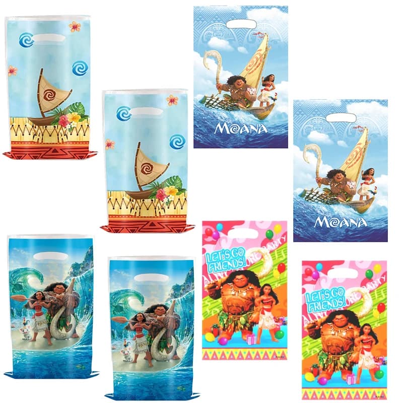Borsa regalo per feste a tema Moana Borsa per caramelle Moana Princess Borsa per bottino regalo per feste per bambini Forniture per bomboniere per feste di compleanno per ragazze per bambini