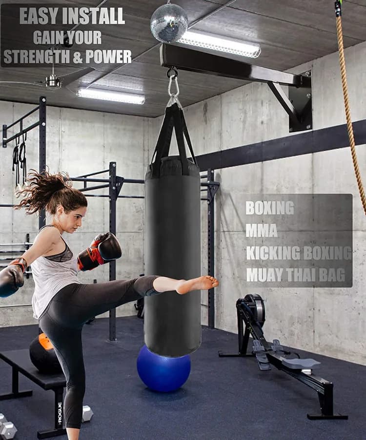 Heavy Duty Wall Mount Boxing Sack Brace, 60cm Steel Sand Saw Hook Frame For Boxing, Metal Mounting For Home Gym Fitness Equipment