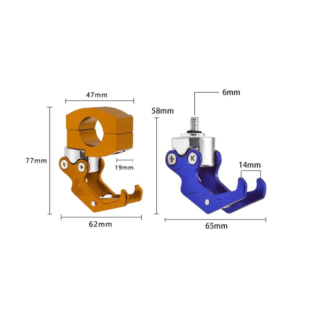 Due Stili di Ganci a Artiglio per Caschi da Moto, Fibbie di Sostegno Modificate per Biciclette, Clip in Lega di Alluminio per Borse e