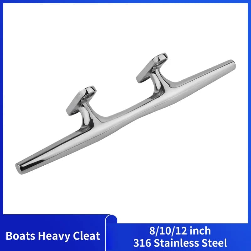 Boat Heavy Duty Hollow Base Cleat 8/10/12inch 316 Stainless Steel Marine Cleats Pull Up For Yacht Ship Marine Auto Deck Ropes