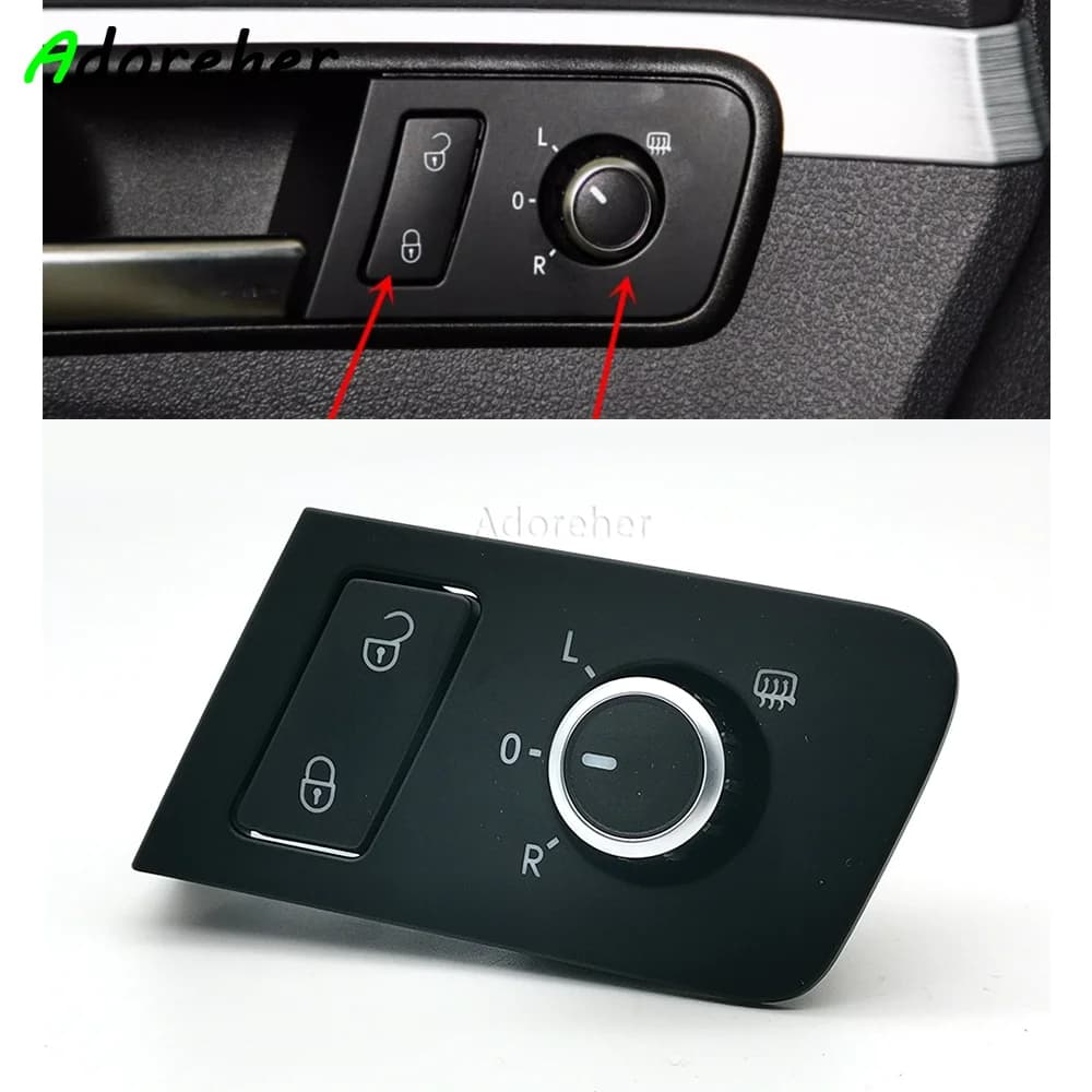 1PC Auto Porta Laterale Interruttore di Controllo Specchio Interruttore Regolare Manopola Per VW Touran Caddy 2003-2017 Interni Accessori di Ricambio