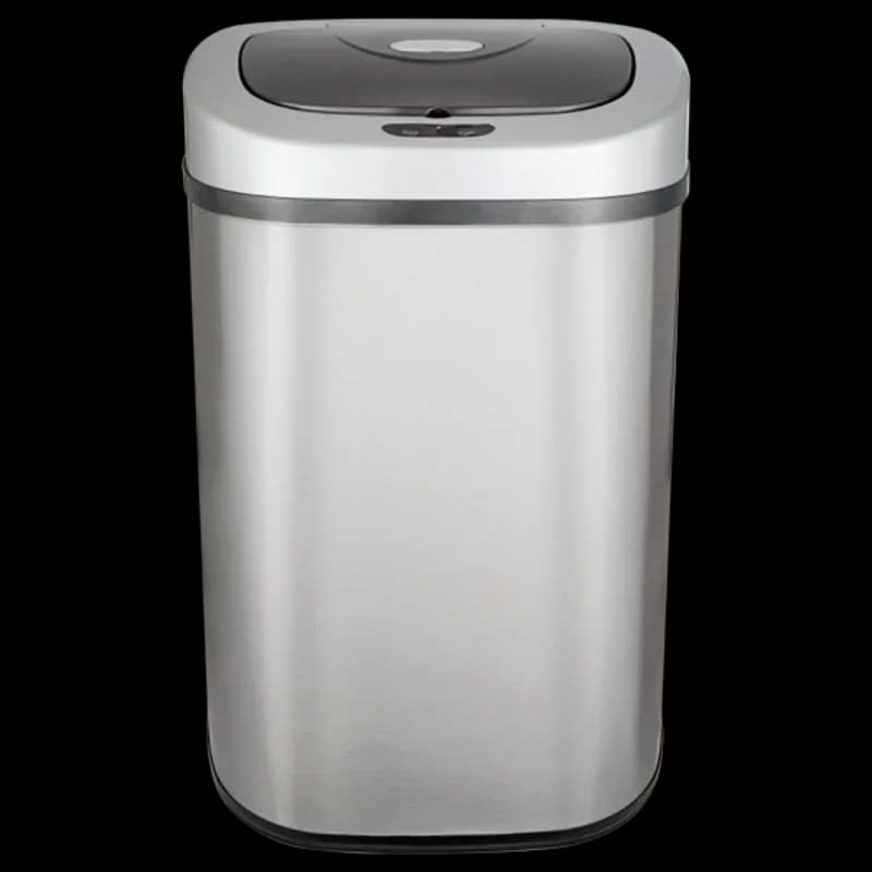 Cestino per rifiuti intelligente in acciaio inossidabile da 80 litri, bidone automatico per cucina e hotel