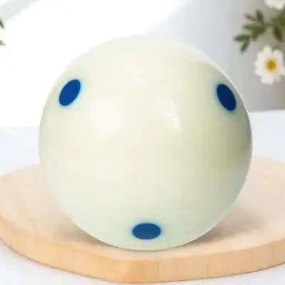 Palla da Biliardo Professionale in Resina, Bianca, per Allenamento, Rotonda, Resistente agli Urti, con Sei Punti, Accessorio per Biliardo
