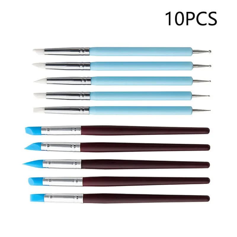 Set di 10 Pezzi: Coltello per Intaglio in Argilla, Pietra e Plastica, Strumento per Graffiti, Penna Punteggiatrice in Silicone