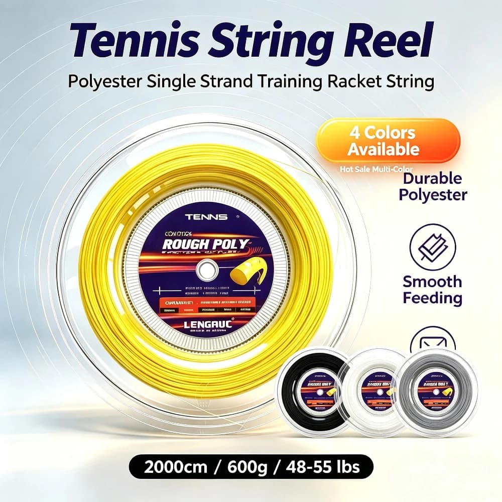 200meters Polyester Tennis Racket String 1.3MM Durable Smooth Round Tennis Strings