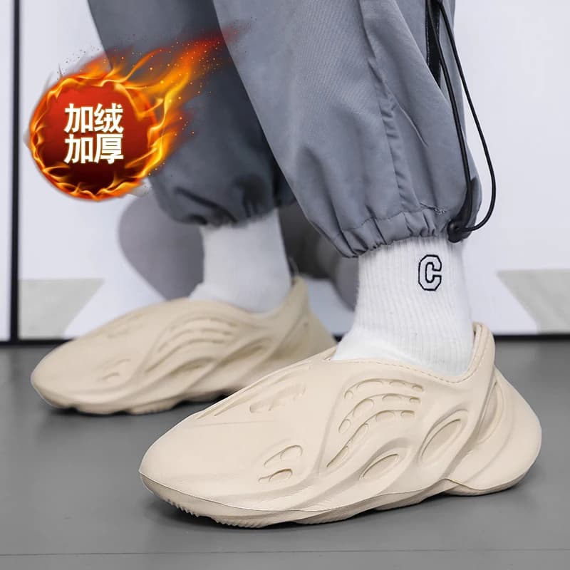 Winter Comfort Fluffy Cotton Slippers Unisex Ultra Warm Fleece Lining Shock Absorb Stable Flat Sole Easy Slip On Indoor Slides