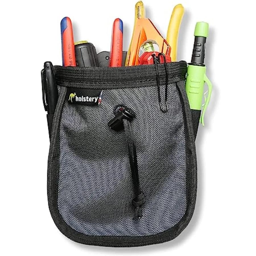 Borsa Porta Attrezzi con Clip per Cacciaviti e Chiodi - Ideale per Elettricisti, Tecnici HVAC, Idraulici, Falegnami, Appaltatori e Tuttofare