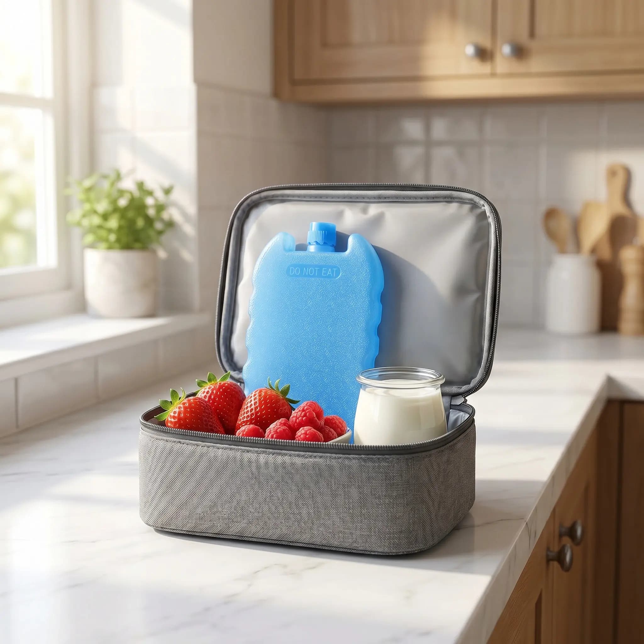 8Pcs Air Cooler Ice Packs Flexible Reusable Cooler Blocks for Office Bedroom Living Room Lunch Lunchbox Food Storage