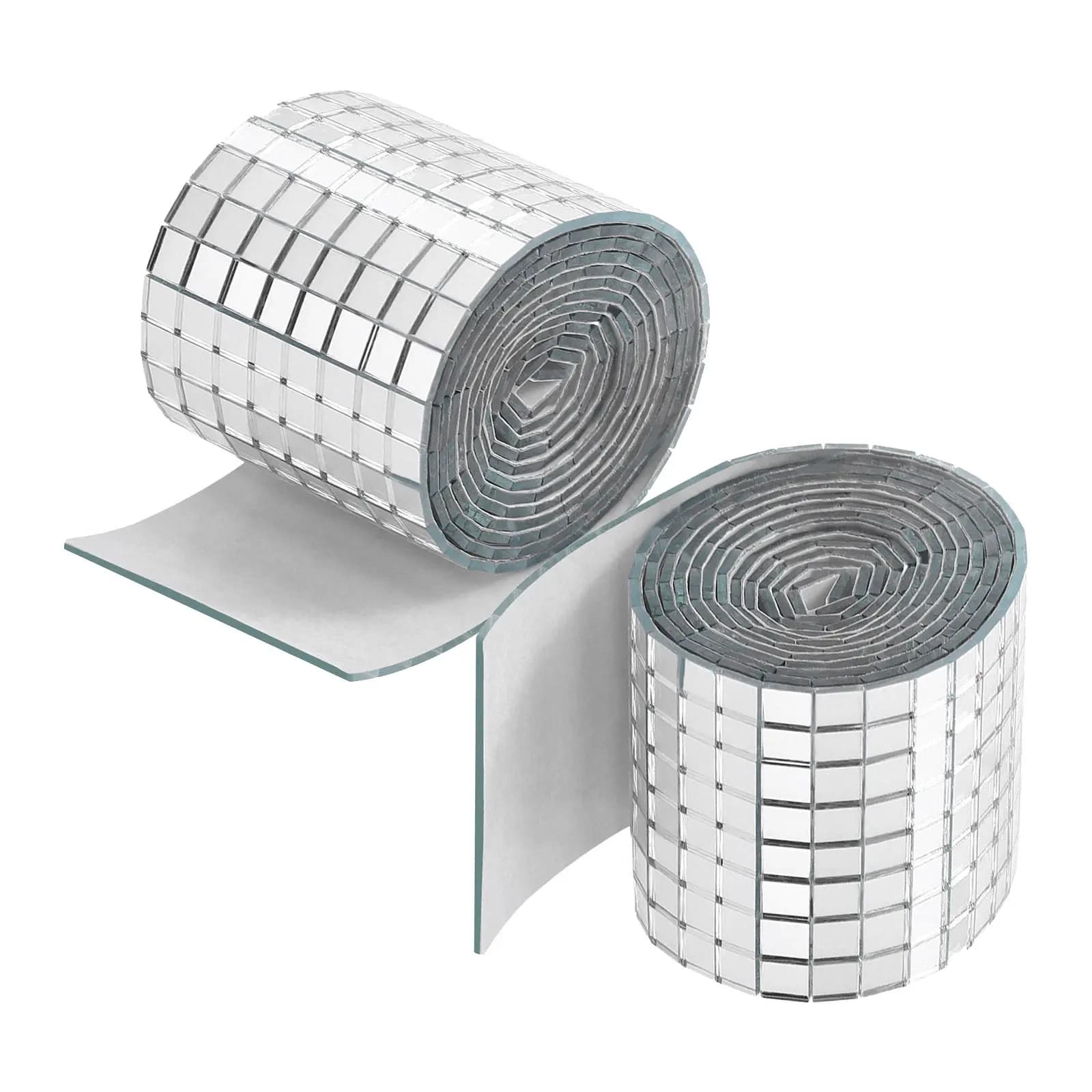 3920Pcs Silver Mirror Tiles 5x5mm Peel and Stick Reflective Glass Mosaic Tiles for Kitchen Bathroom Wall Decor DIY Crafts