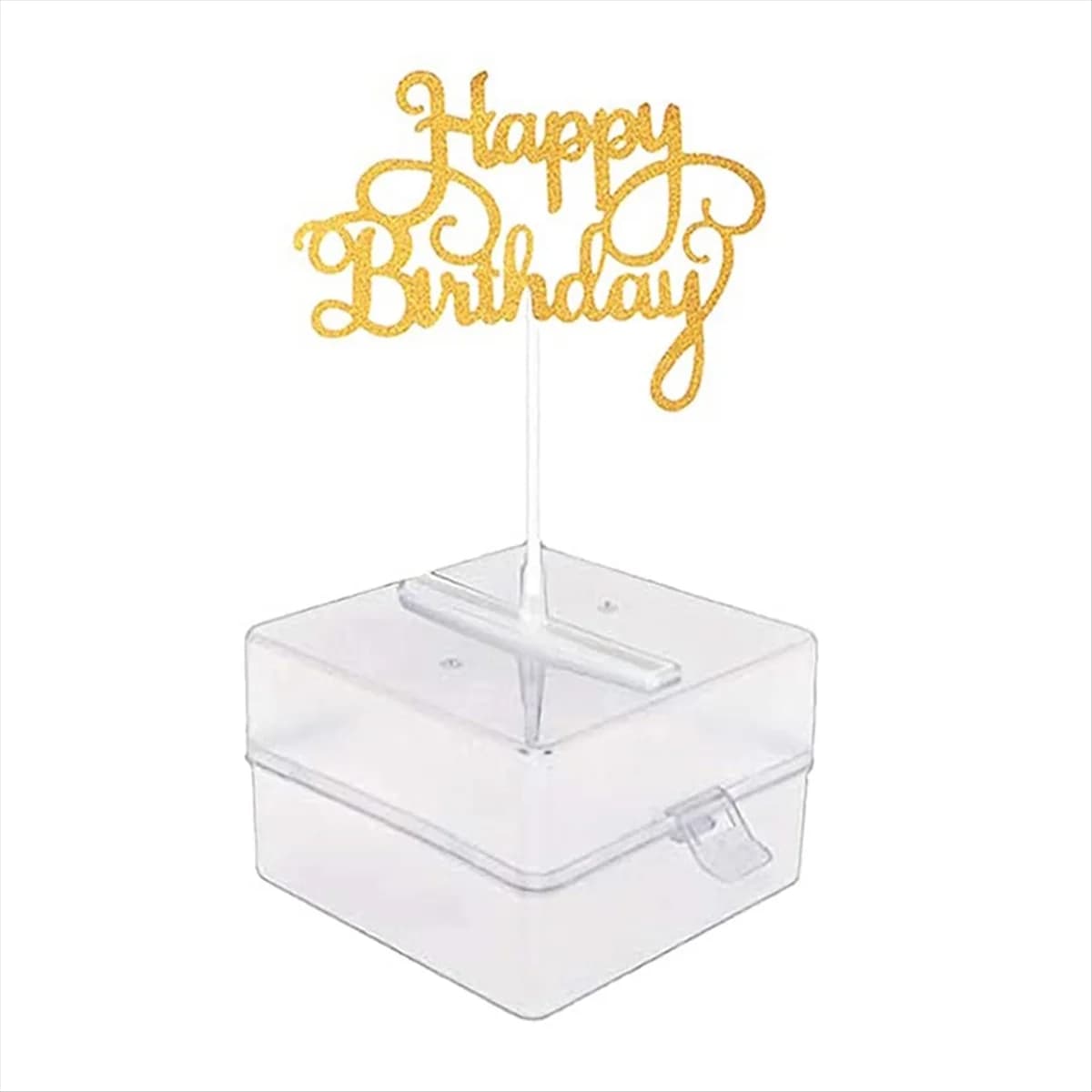 Set salvadanaio per torta Supernew, stampo per torta che tira denaro, salvadanaio ATM per torta con topper per torta di buon compleanno con glitter dorati