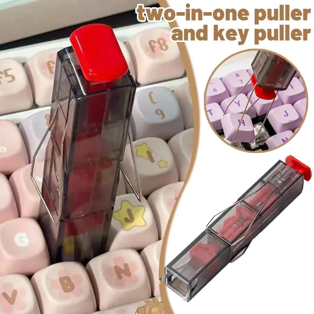 2 In 1 Keycap Puller Switch Puller For Mechanical Keyboard Hot Swappable Switch Extractor Stainless Steel Wire Removal Tool