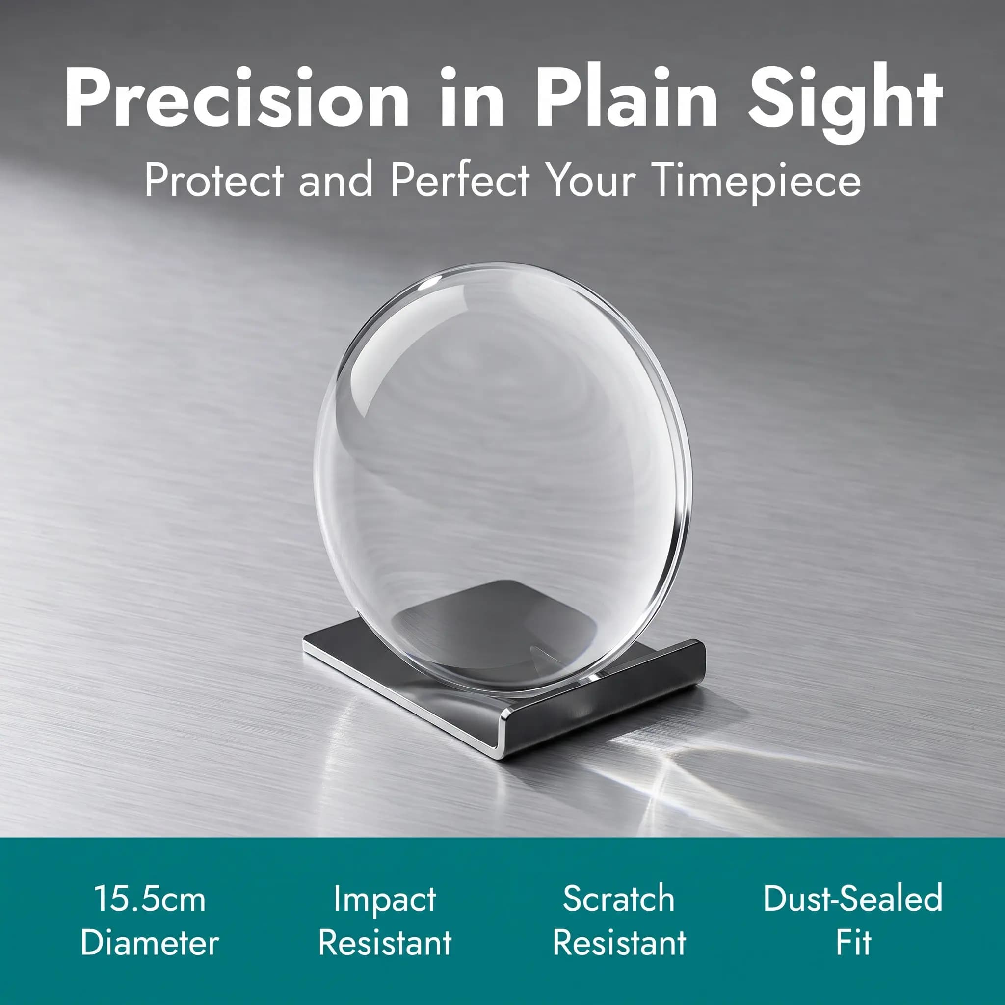 6 Inch Convex Clock Glass Dome Cover Transparent Round Replacement Panel for Wall Mantel Grandfather Pendulum Clocks DIY