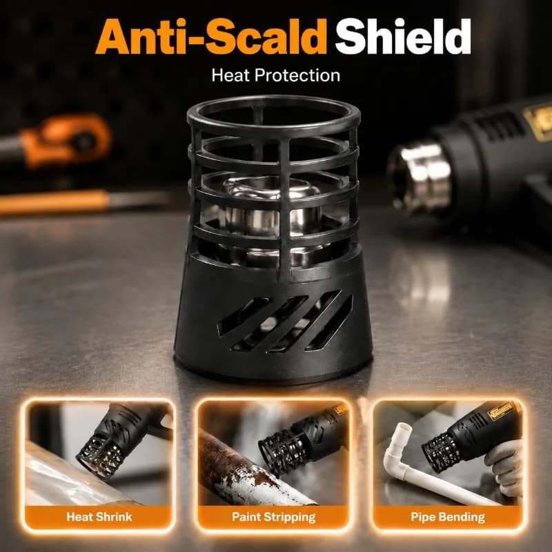 Heat Resistant Plastic Guard Sleeve Anti-scald Cover for Car Film Heat Gun High Temperature Isolation Protector Hot Air Barrel