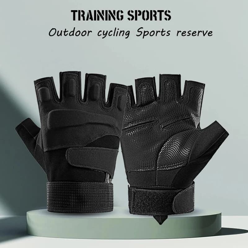 Half Finger Tactical Sports Gloves Breathable Non-slip Mittens for Shooting Hunting Gym Fitness