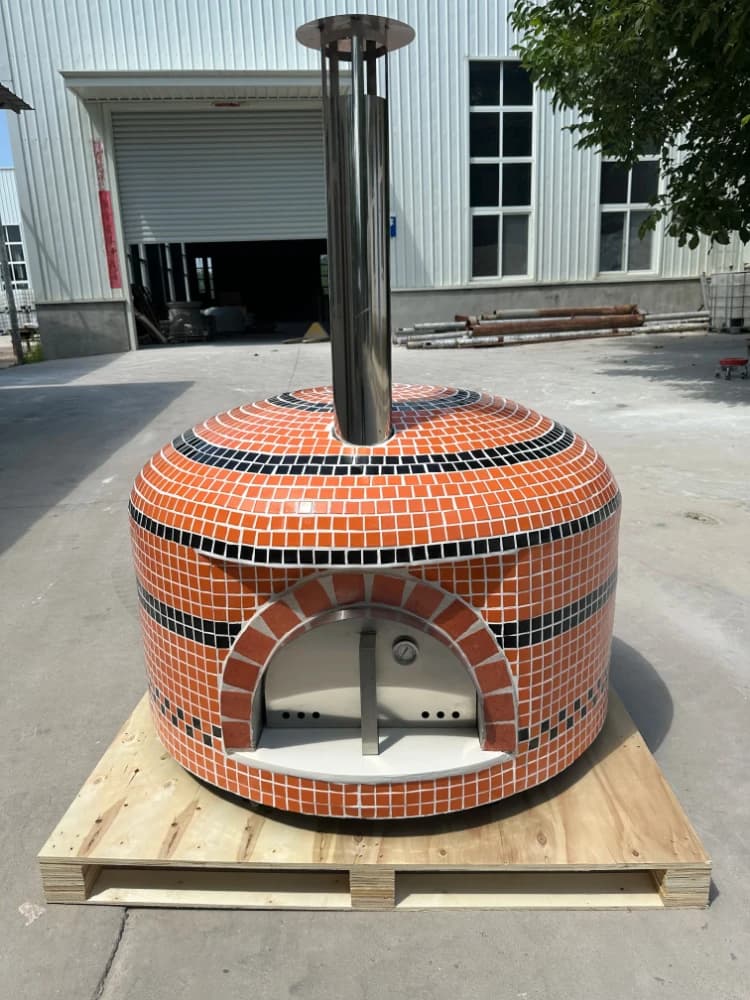 hj-Commercial Portable Freestanding 500C Outdoor 12inch Professional Cooking Wood Fired Pizza Oven for Hotel Car@