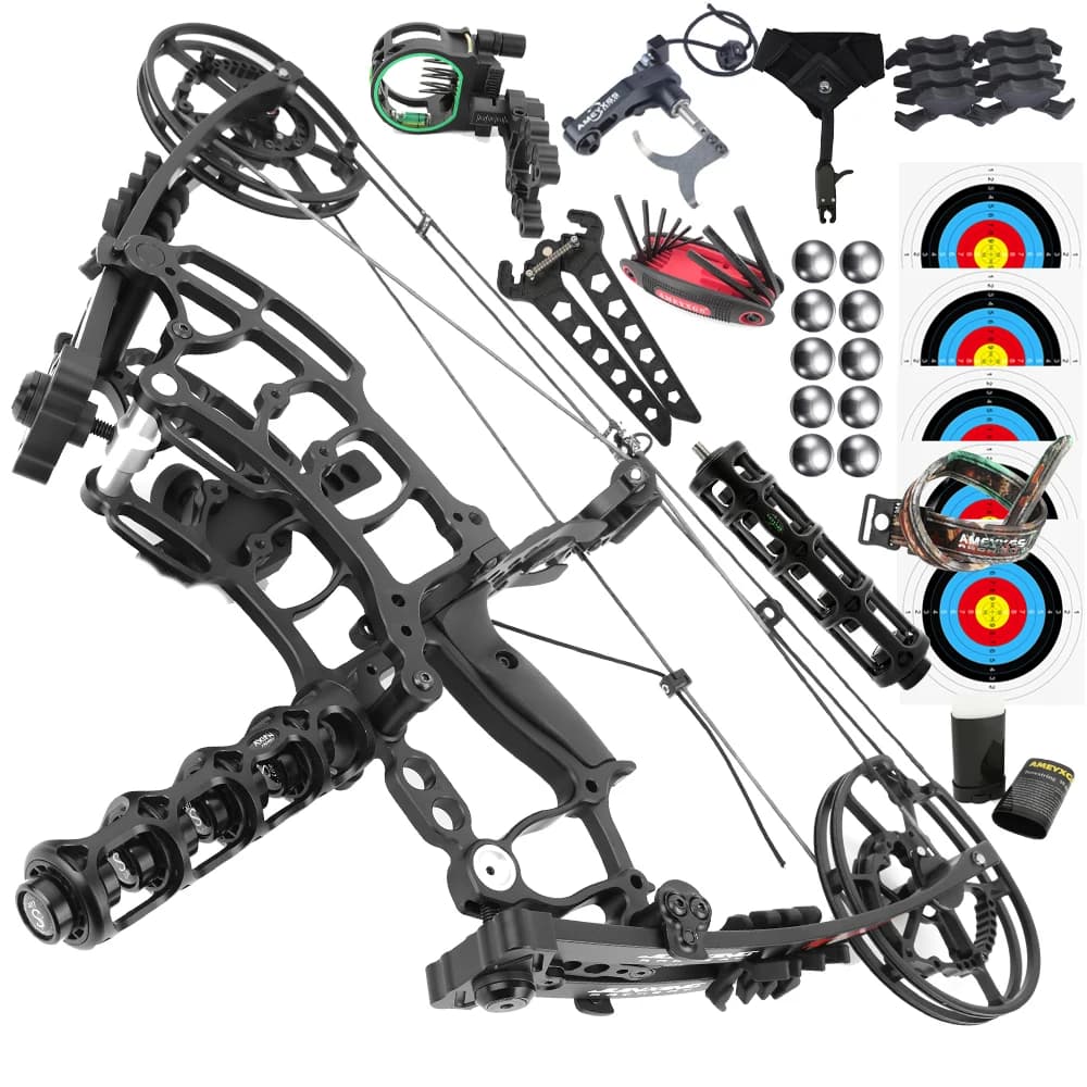 40-65 Lbs CNC Dual Use Compound Bow 420FPS Ball Speed Shooting Archery Arrows Let Off 80% Left Right Hand Target Bow