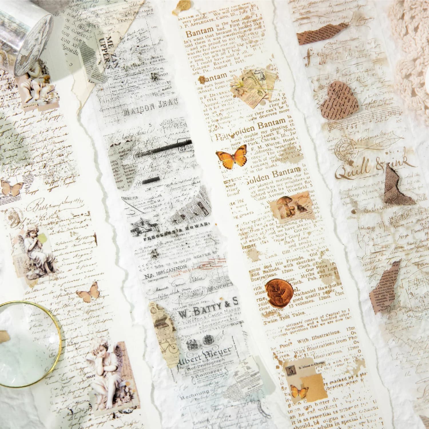 50mm*2m Transparent PET Tape Stickers Set Decorative Stickers for Scrapbooking Junk Journaling DIY Crafts Decorative Stickers