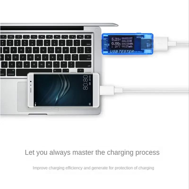 DT35BG USB Tester DC Power Meter 4V-30V Digital Voltmeter Volt Meter Power Bank Wattmeter Voltage Tester Doctor Detector,Black