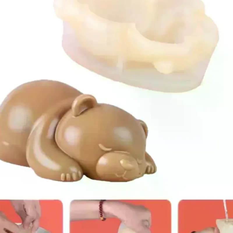 Stampo in silicone a forma di orsetto per gelatina, budino, dolci, gelato bianco e polvere fredda, accessori da cucina per decorazioni di torte