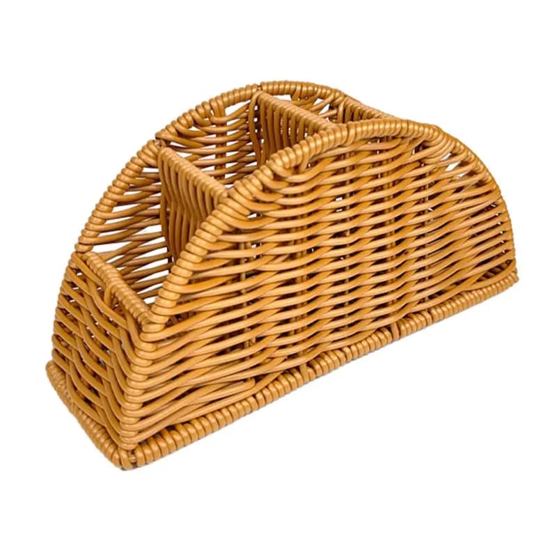Organizzatore da Scrivania B84B, Porta Telecomando Intrecciato a Mano, Cestino Boho per Organizzazione Scrivania