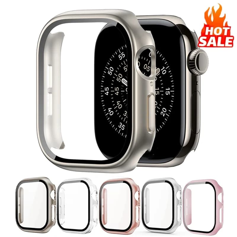 Tempered glass + cover for accessories Apple Watch 45mm 41mm 44mm 40mm 42mm Apple watch Case series 9 4 5 6 SE 7 8