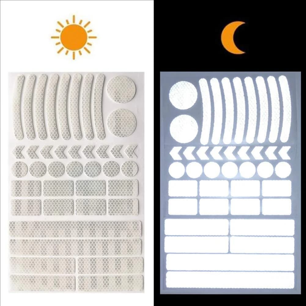 NEW HOT In Stock-42Pcs Reflective Stickers, Bike Reflective Tape, Night Safety Stickers For Bicycle,Helmet,Stroller Hard Hat