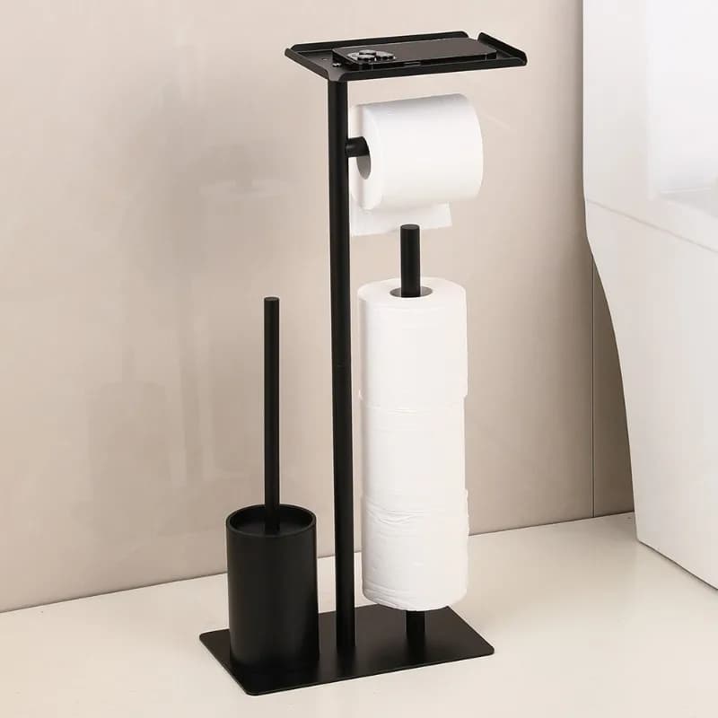 Bathroom Freestanding Toilet Paper Holder , Space-saving Bathroom Supplies , Multi-purpose Modern Toilet Paper Holder