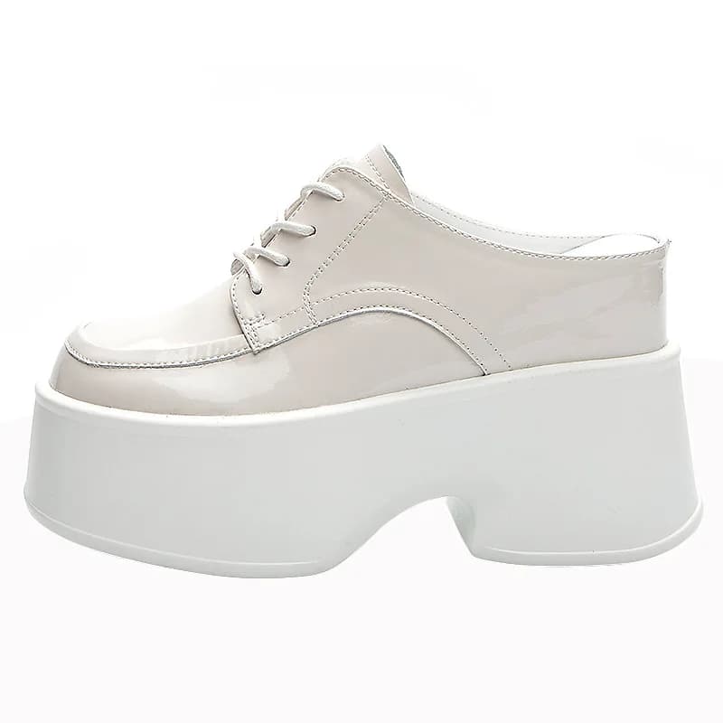 2025 nuove pantofole mucca naturale vera pelle piattaforma sneakers con zeppa pompe estate donna ROME 11 cm tacchi nascosti scarpe vulcanizzate