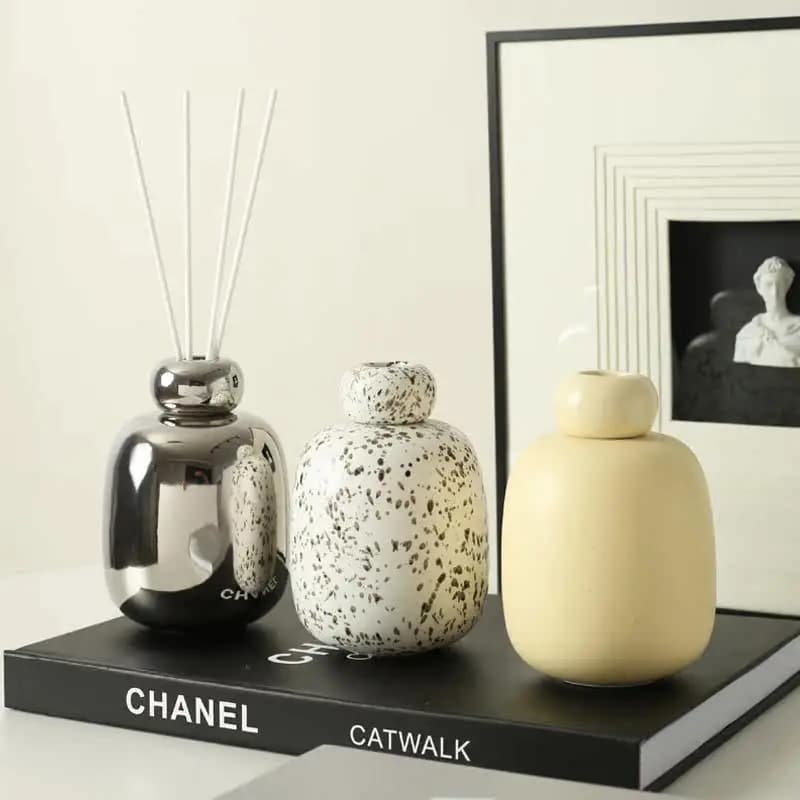 Ceramic Aromatherapy Bottle Reed Diffuser Volatile Bottle Home Indoor Perfume Fragrance Bottle Room Decoration Accessories