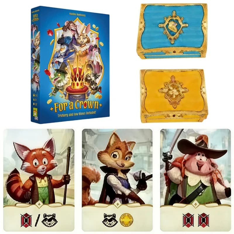 Gioco da Tavolo Originale For A Crown, Carte da Gioco per Feste Informali, Gioco Strategico Interattivo per Famiglie, Gioco Portatile da Viaggio, Giocattoli per Bambini, Regali per le Vacanze