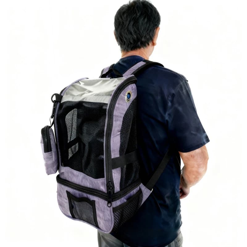 Borsa per Concentratore di Ossigeno Portatile, Zaino Leggero Viola Nero Grigio, Borsa Portatile per Macchina dell'Ossigeno Inogen One G3/G5