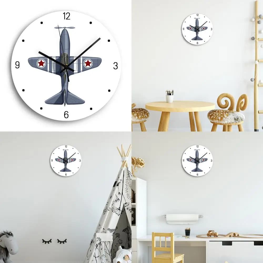 Modello di aeroplano Orologio da parete in acrilico silenzioso Fabbrica all'ingrosso Unico creativo Internet famoso